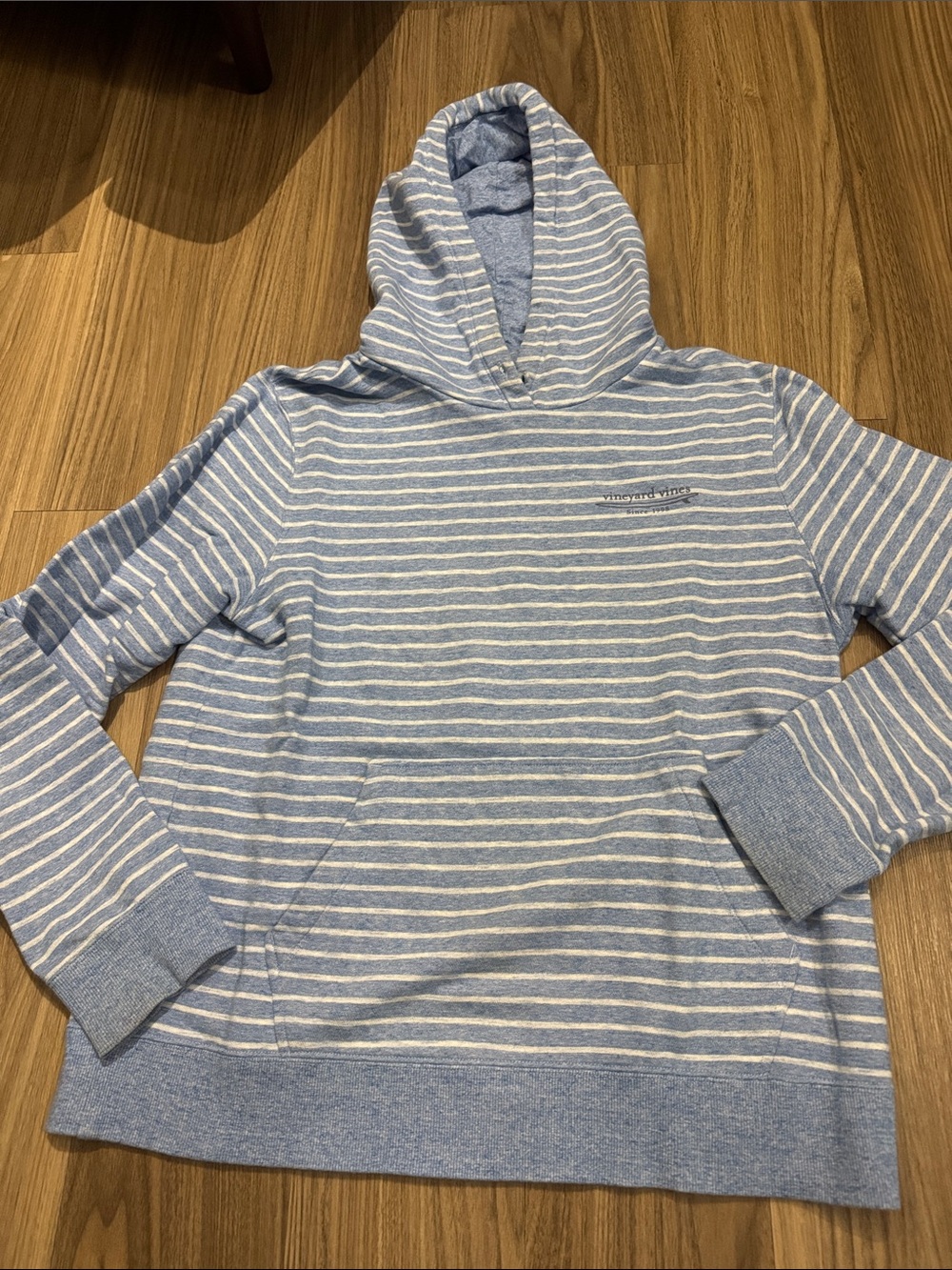 Vineyard Vines Blue & White Striped Hooded Pullover
